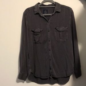 Vintage boyfriend American Eagle button up top